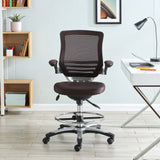 Pillar Drafting Chair in Brown