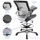 Pillar Drafting Chair in Gray