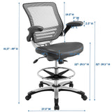 Pillar Drafting Chair in Gray