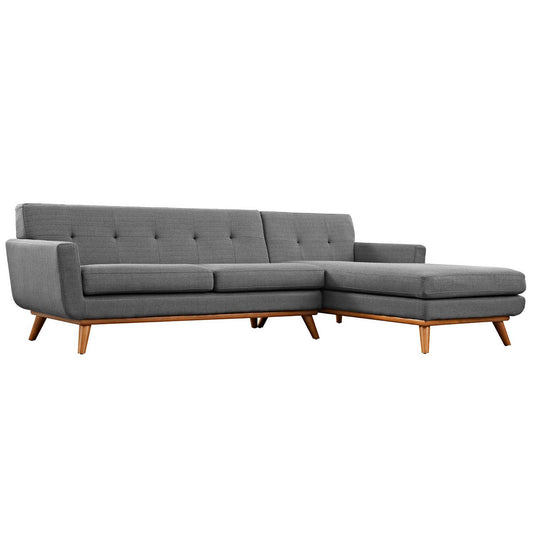 Engage Right-Facing Upholstered Fabric Sectional Sofa by Furniture for America