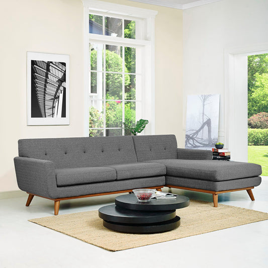 Engage Right-Facing Upholstered Fabric Sectional Sofa by Furniture for America