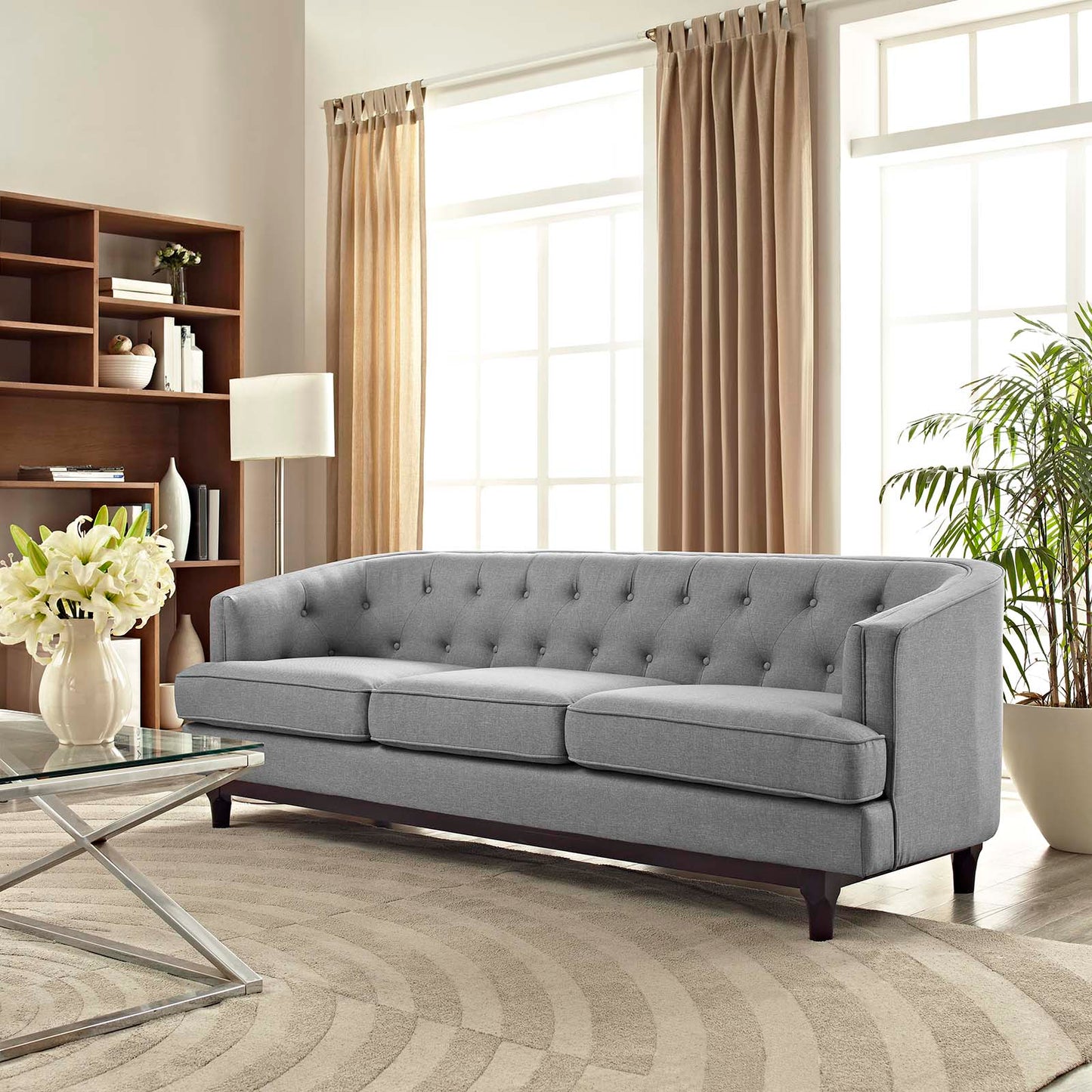 Coast Upholstered Fabric Sofa by Furniture for America