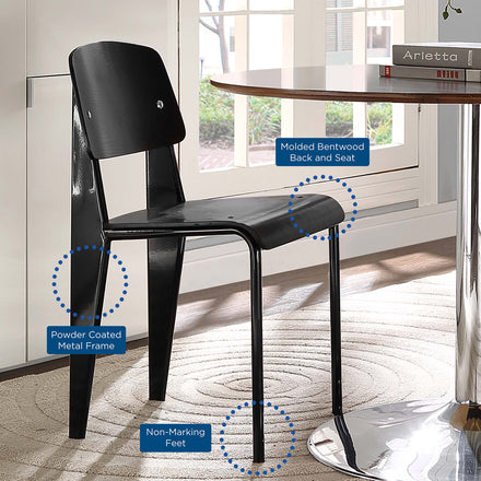 Cabin Dining Side Chair in Black Black