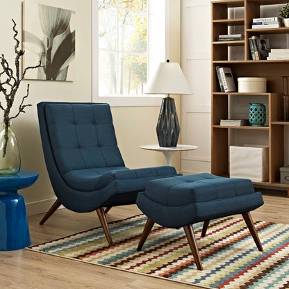 Ramp Upholstered Fabric Lounge Chair Set by Furniture for America