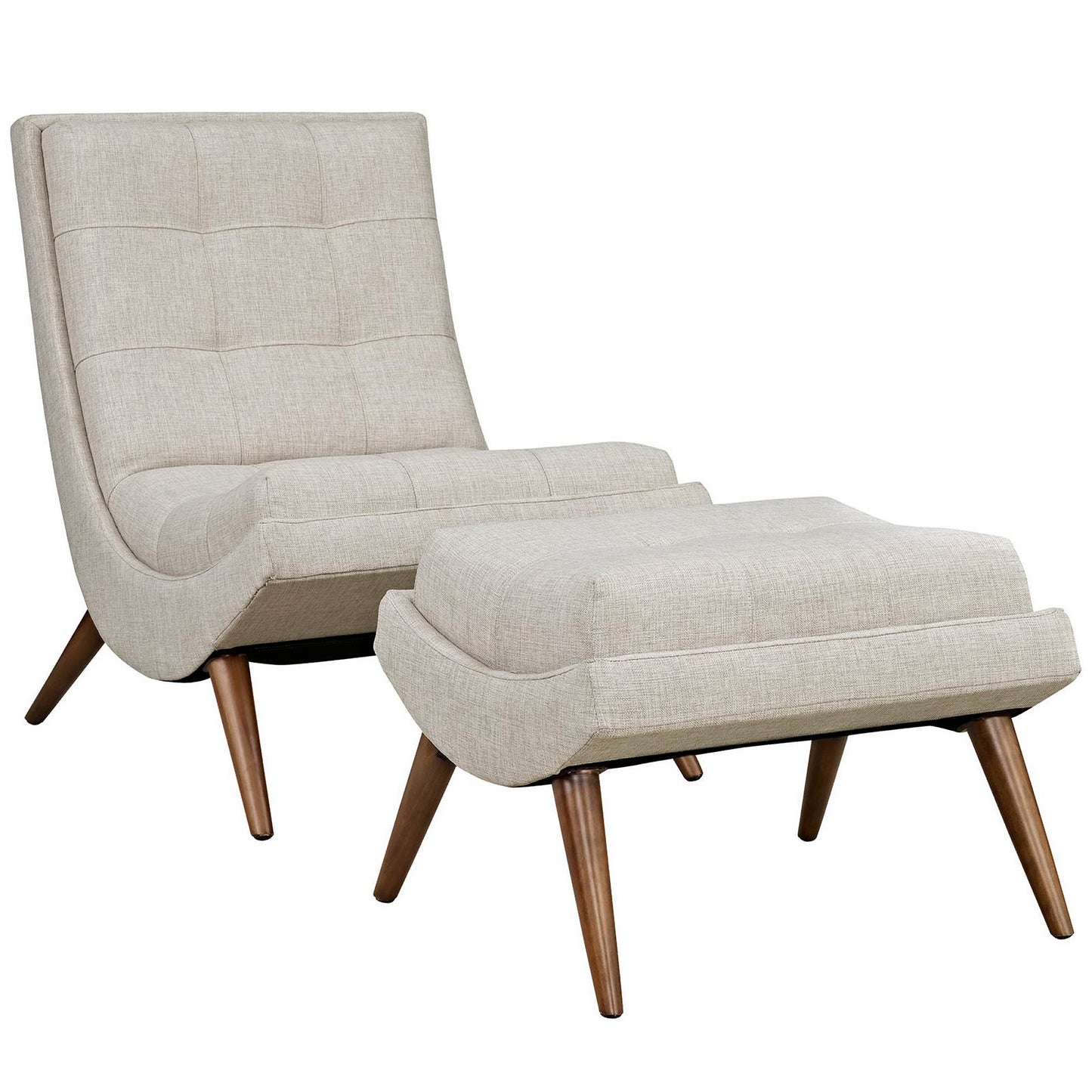 Ramp Upholstered Fabric Lounge Chair Set by Furniture for America