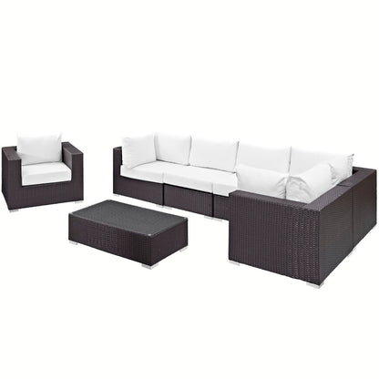 Convene 7 Piece Outdoor Patio Sectional Set by Furniture For America