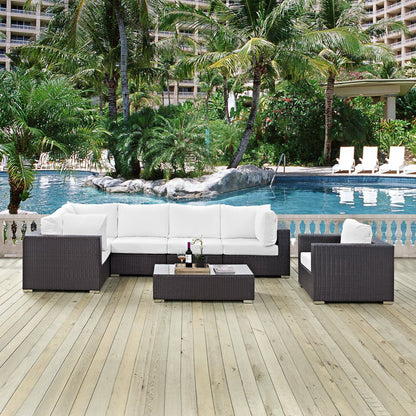 Convene 7 Piece Outdoor Patio Sectional Set by Furniture For America