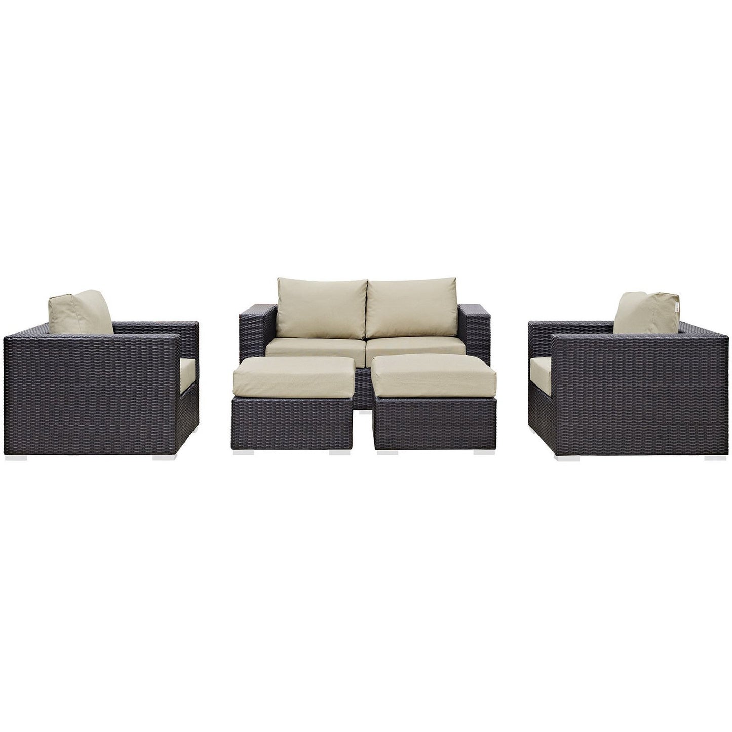 Convene 5 Piece Outdoor Patio Sofa Set by Furniture For America