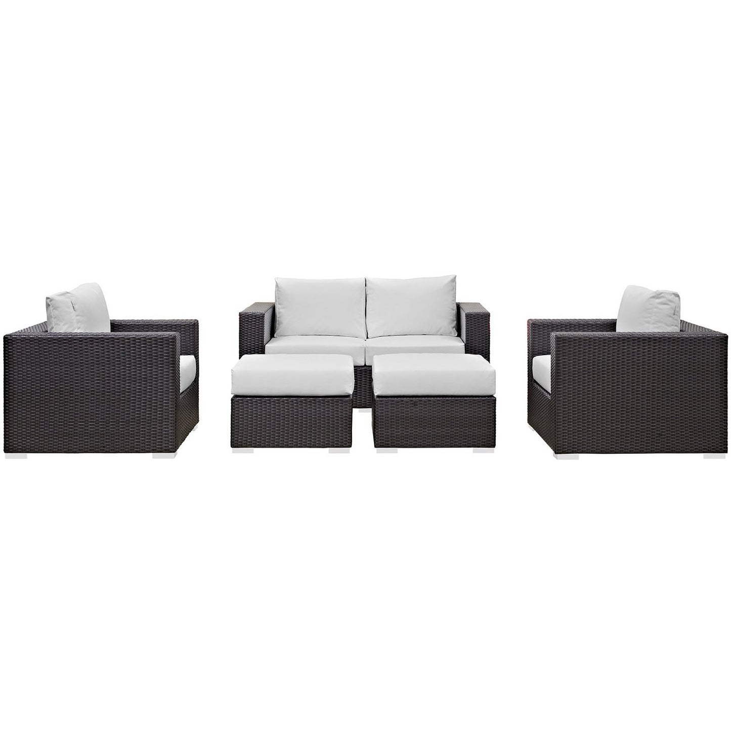 Convene 5 Piece Outdoor Patio Sofa Set by Furniture For America