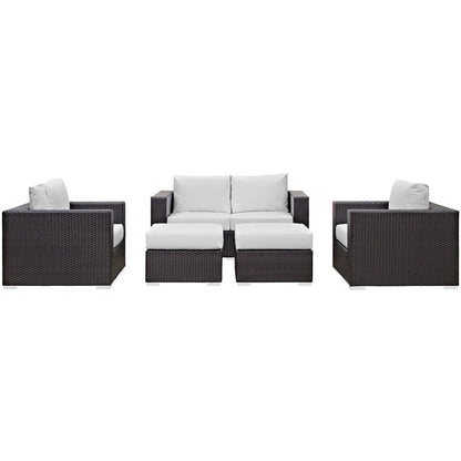 Convene 5 Piece Outdoor Patio Sofa Set by Furniture For America