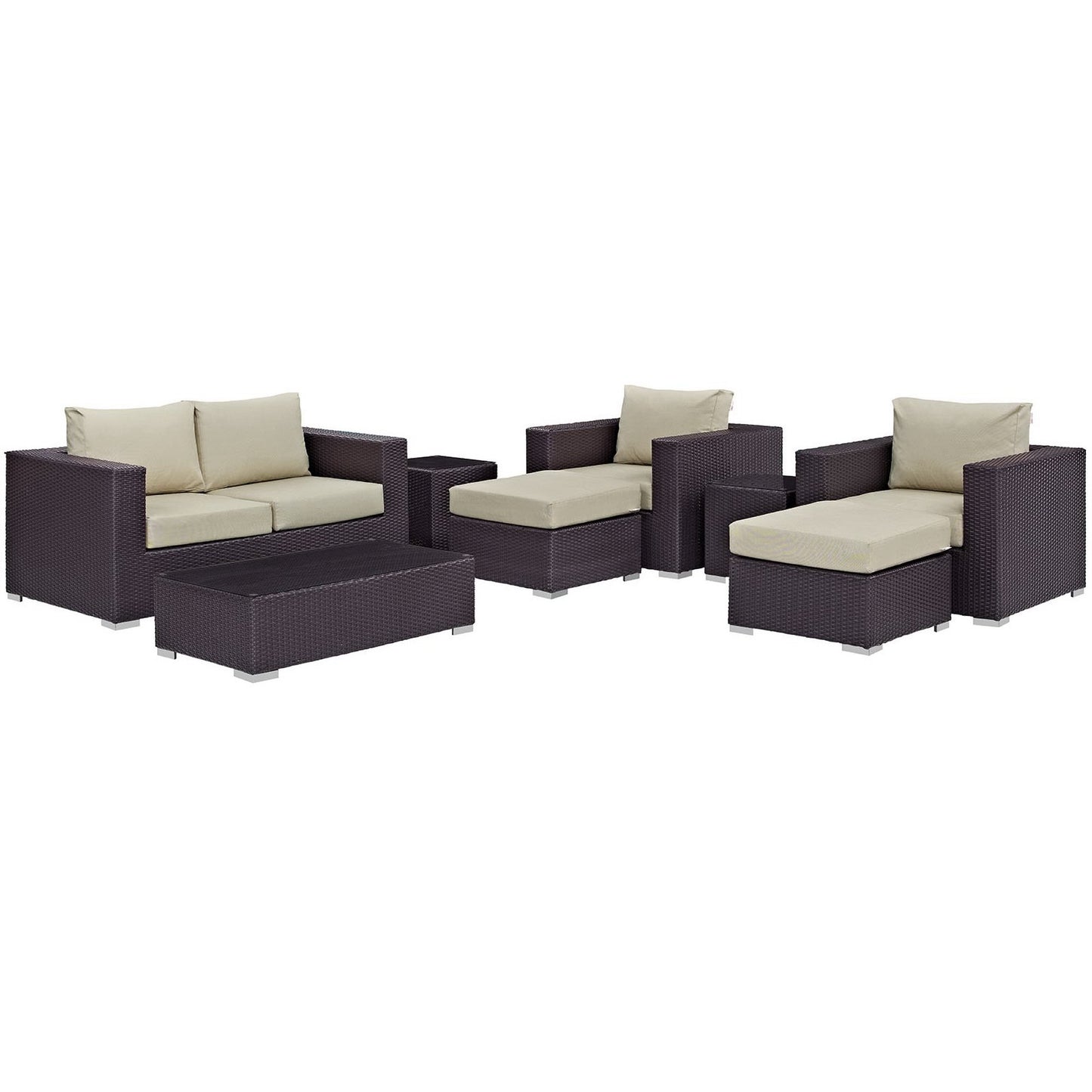 Convene 8 Piece Outdoor Patio Sofa Set by Furniture For America