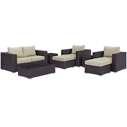 Convene 8 Piece Outdoor Patio Sofa Set by Furniture For America