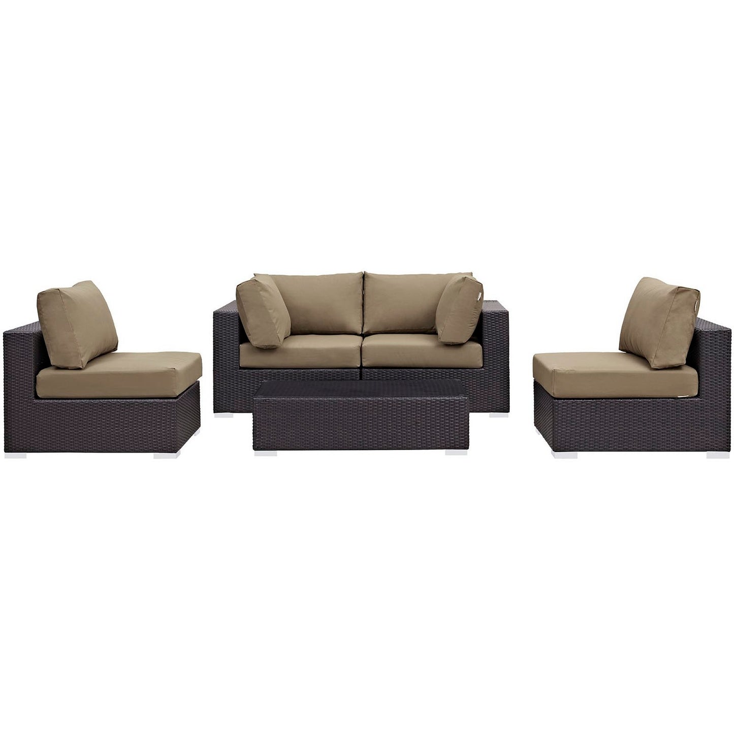 Convene 5 Piece Outdoor Patio Sectional Set by Furniture For America