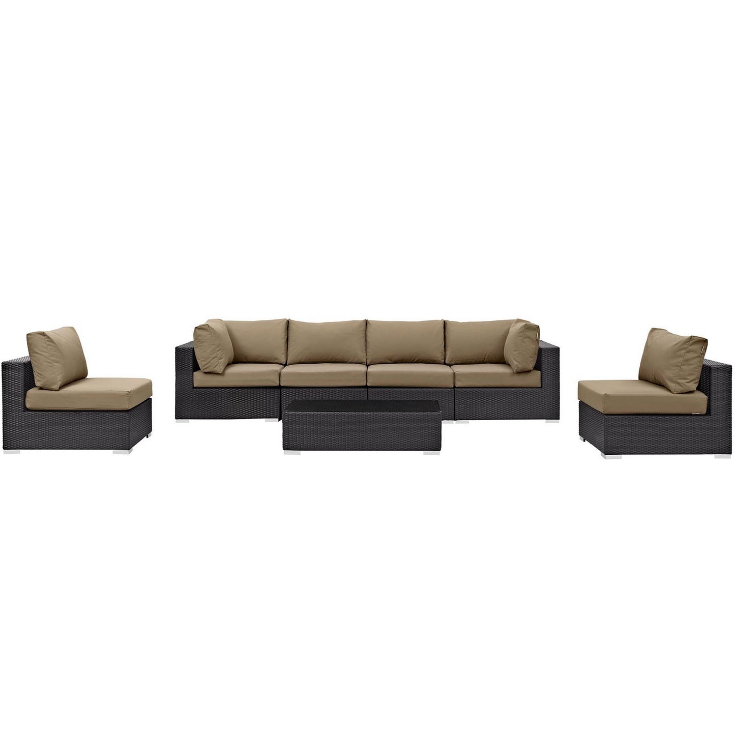 Convene 7 Piece Outdoor Patio Sectional Set by Furniture For America