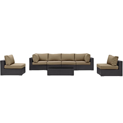 Convene 7 Piece Outdoor Patio Sectional Set by Furniture For America