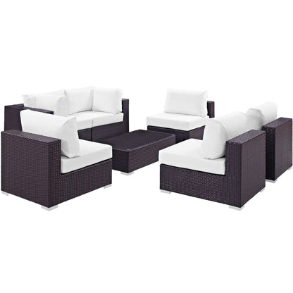 Convene 7 Piece Outdoor Patio Sectional Set by Furniture For America