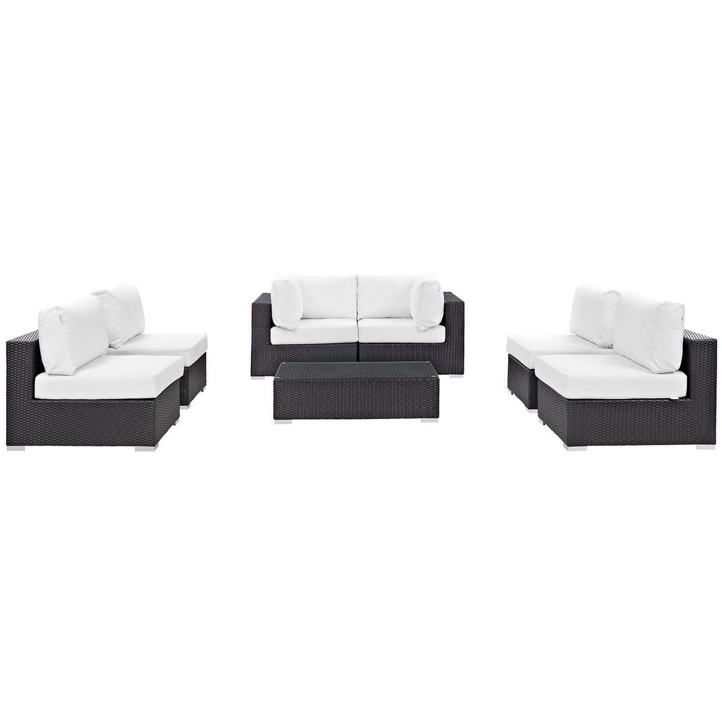 Convene 7 Piece Outdoor Patio Sectional Set by Furniture For America