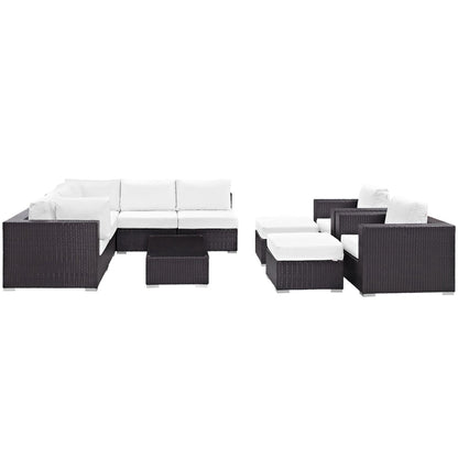 Convene 10 Piece Outdoor Patio Sectional Set by Furniture For America