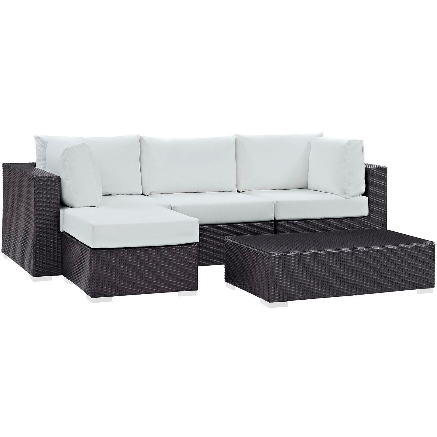 Convene 5 Piece Outdoor Patio Sectional Set by Furniture For America