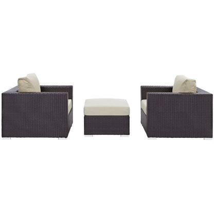 Convene 3 Piece Outdoor Patio Sofa Set by Furniture For America