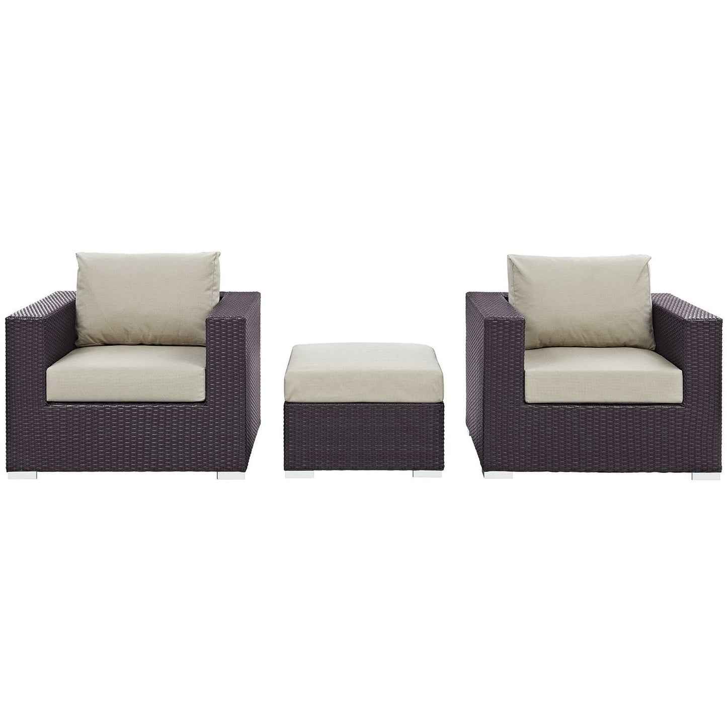 Convene 3 Piece Outdoor Patio Sofa Set by Furniture For America