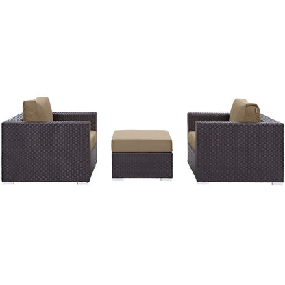 Convene 3 Piece Outdoor Patio Sofa Set by Furniture For America