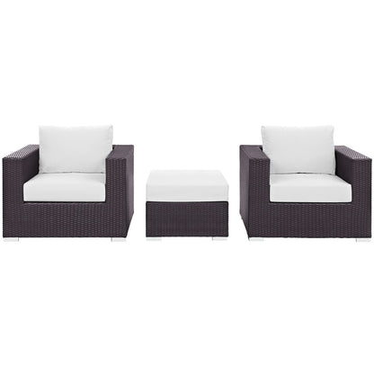 Convene 3 Piece Outdoor Patio Sofa Set by Furniture For America