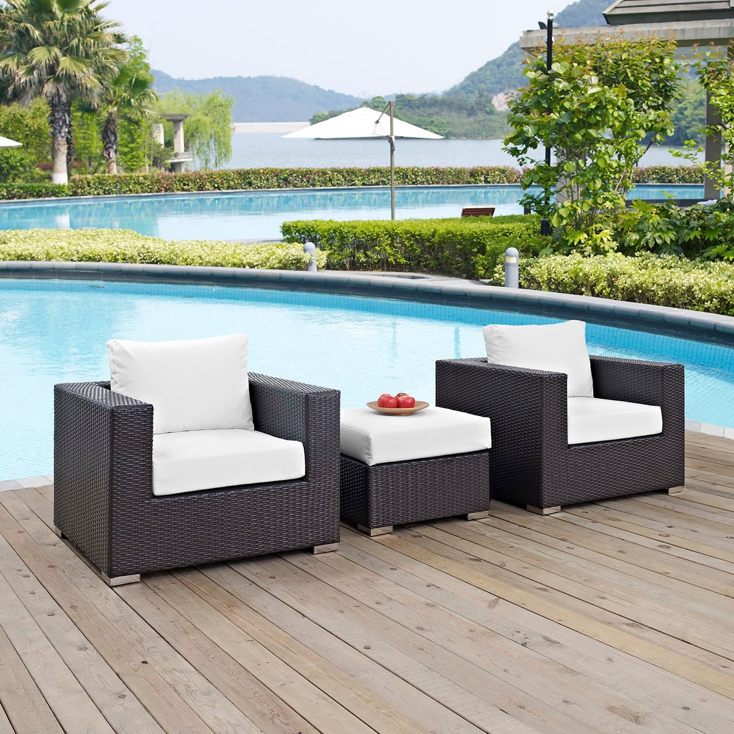 Convene 3 Piece Outdoor Patio Sofa Set by Furniture For America