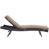 Sienna Outdoor Patio Chaise in Espresso Mocha