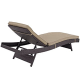 Sienna Outdoor Patio Chaise in Espresso Mocha