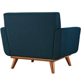 Flint 2 Piece Armchair and Ottoman in Azure
