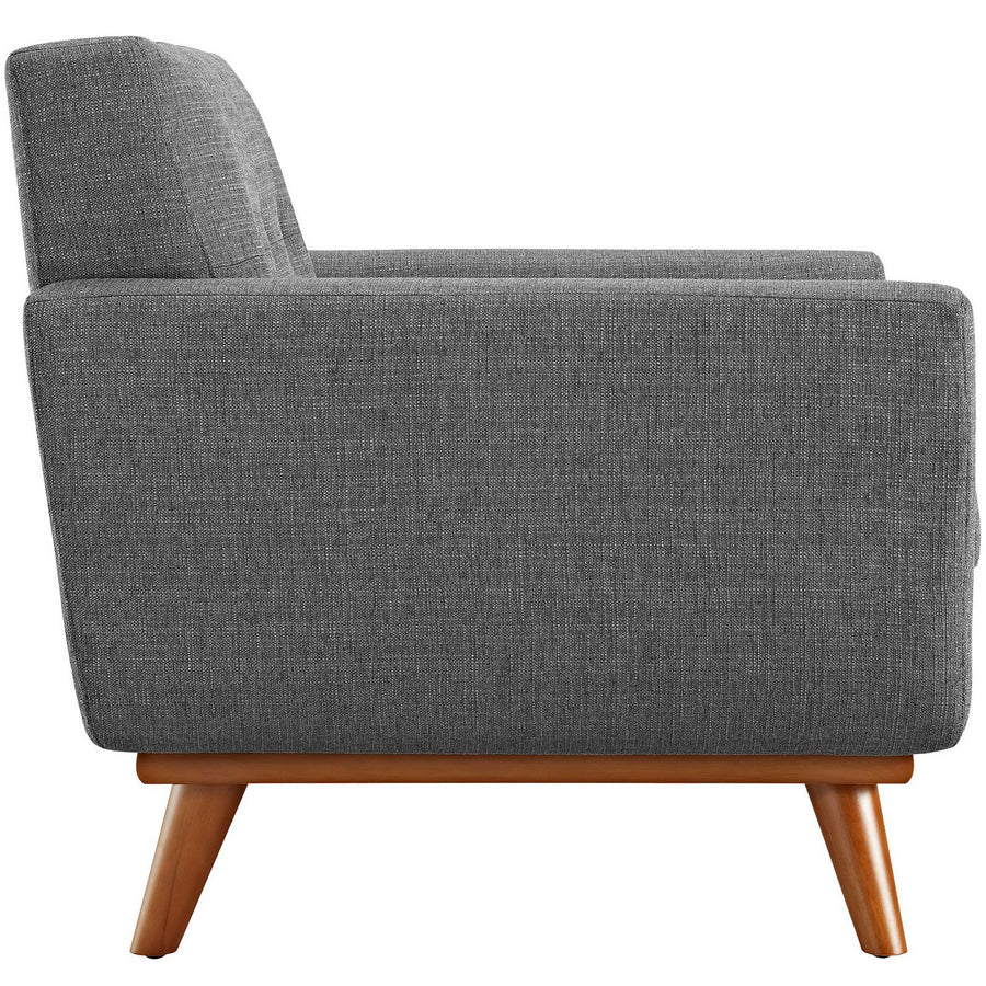 Flint 2 Piece Armchair and Ottoman in Gray