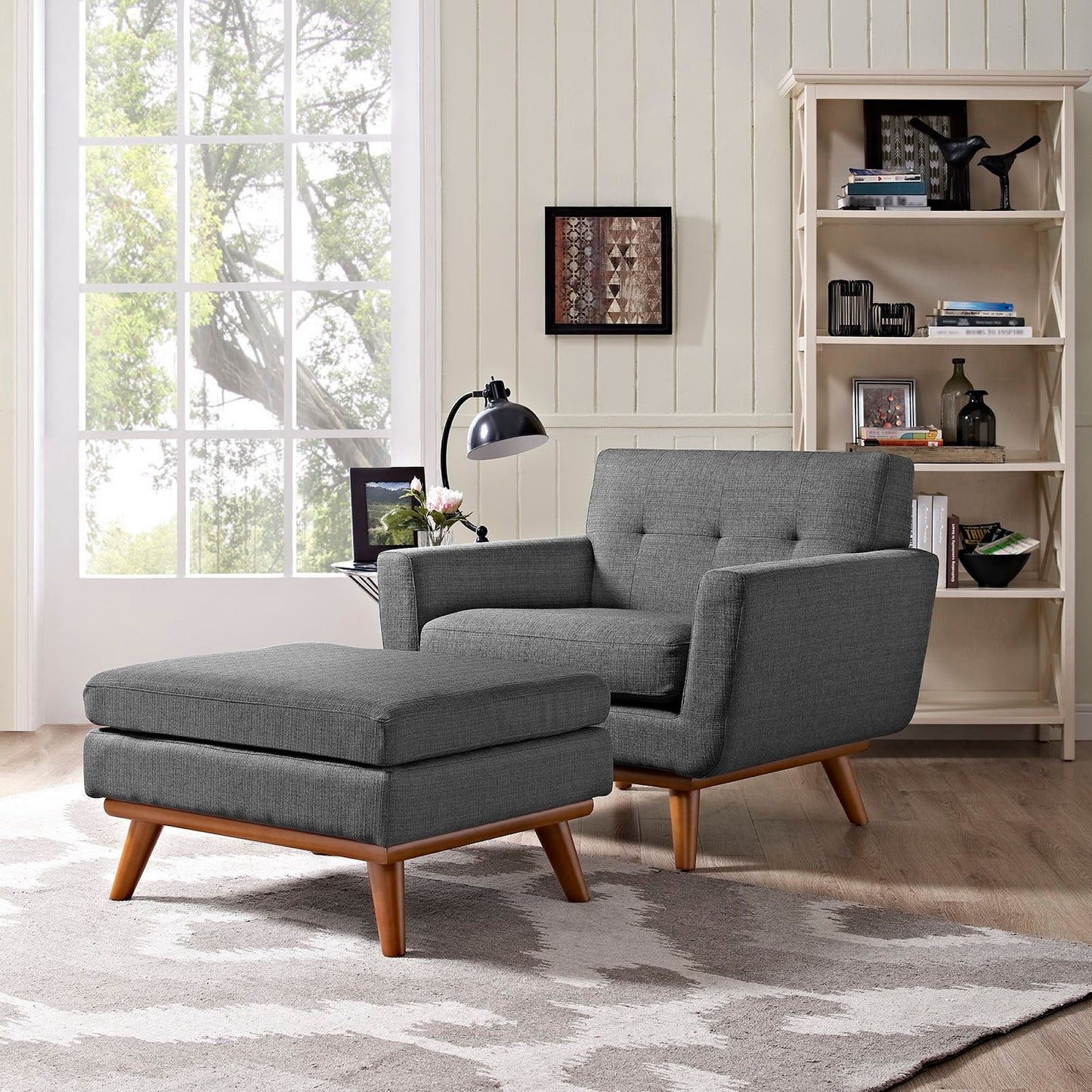 Engage 2 Piece Armchair and Ottoman by Furniture For America