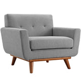 Flint 2 Piece Armchair and Ottoman in Expectation Gray