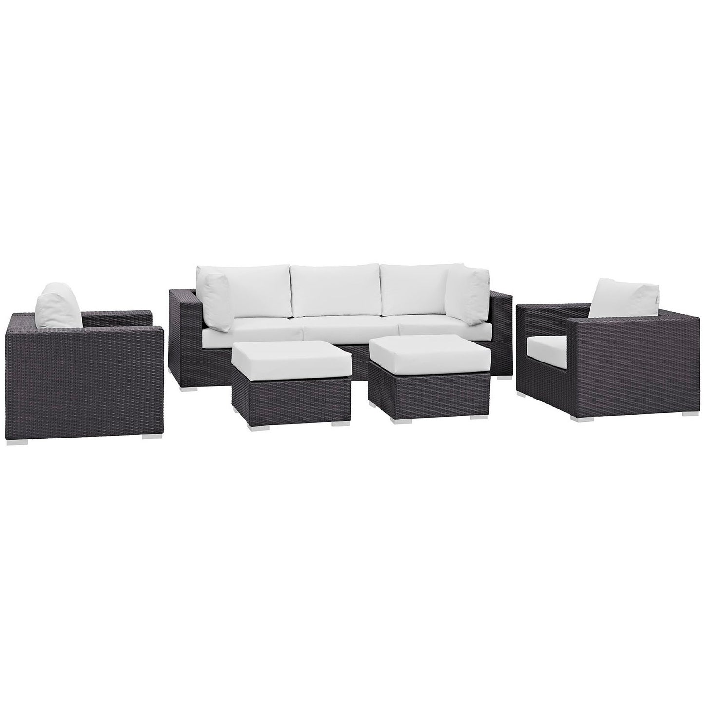 Convene 7 Piece Outdoor Patio Sectional Set by Furniture For America