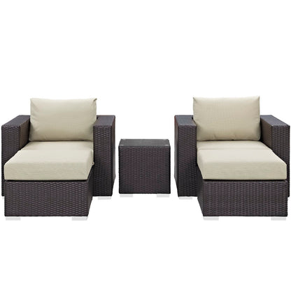 Convene 5 Piece Outdoor Patio Sectional Set by Furniture For America