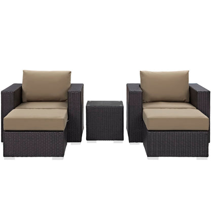 Convene 5 Piece Outdoor Patio Sectional Set by Furniture For America