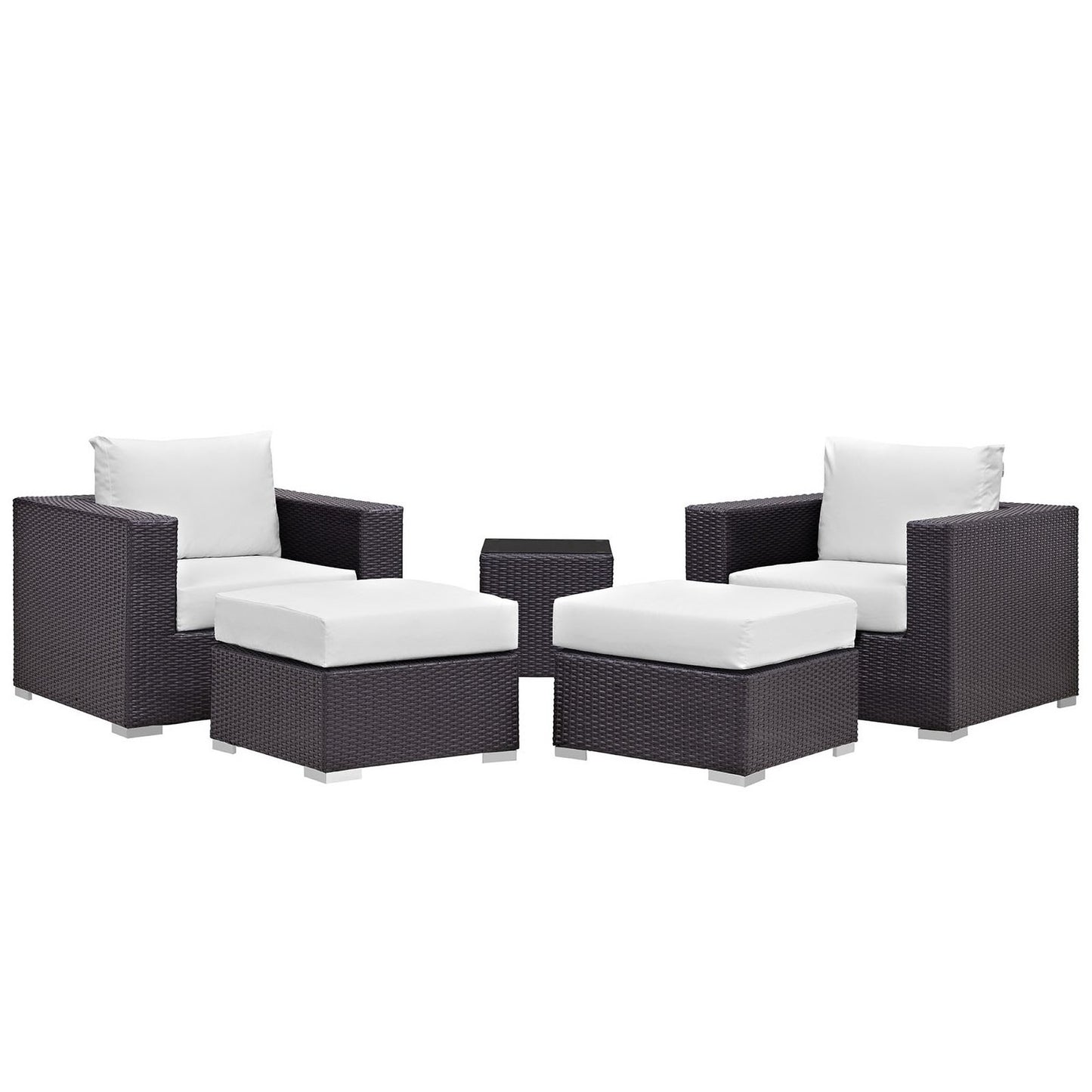 Convene 5 Piece Outdoor Patio Sectional Set by Furniture For America