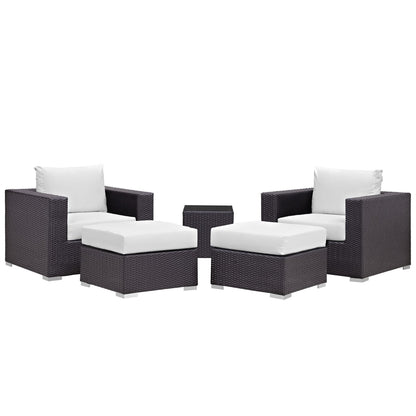 Convene 5 Piece Outdoor Patio Sectional Set by Furniture For America