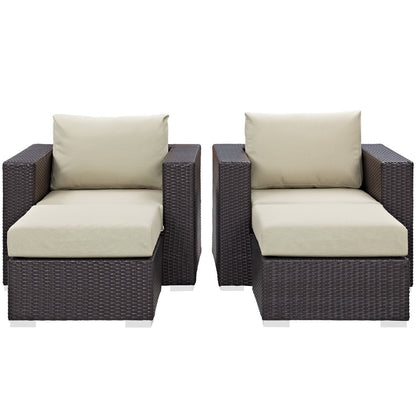 Convene 4 Piece Outdoor Patio Sectional Set by Furniture For America