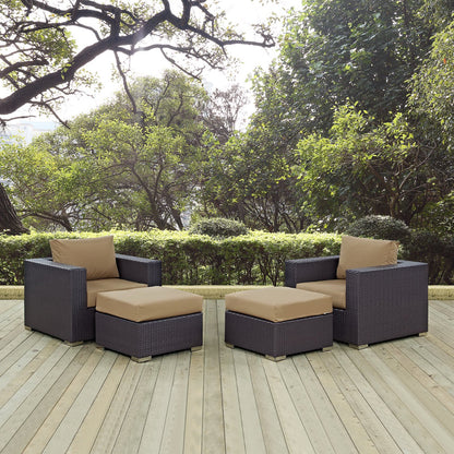 Convene 4 Piece Outdoor Patio Sectional Set by Furniture For America