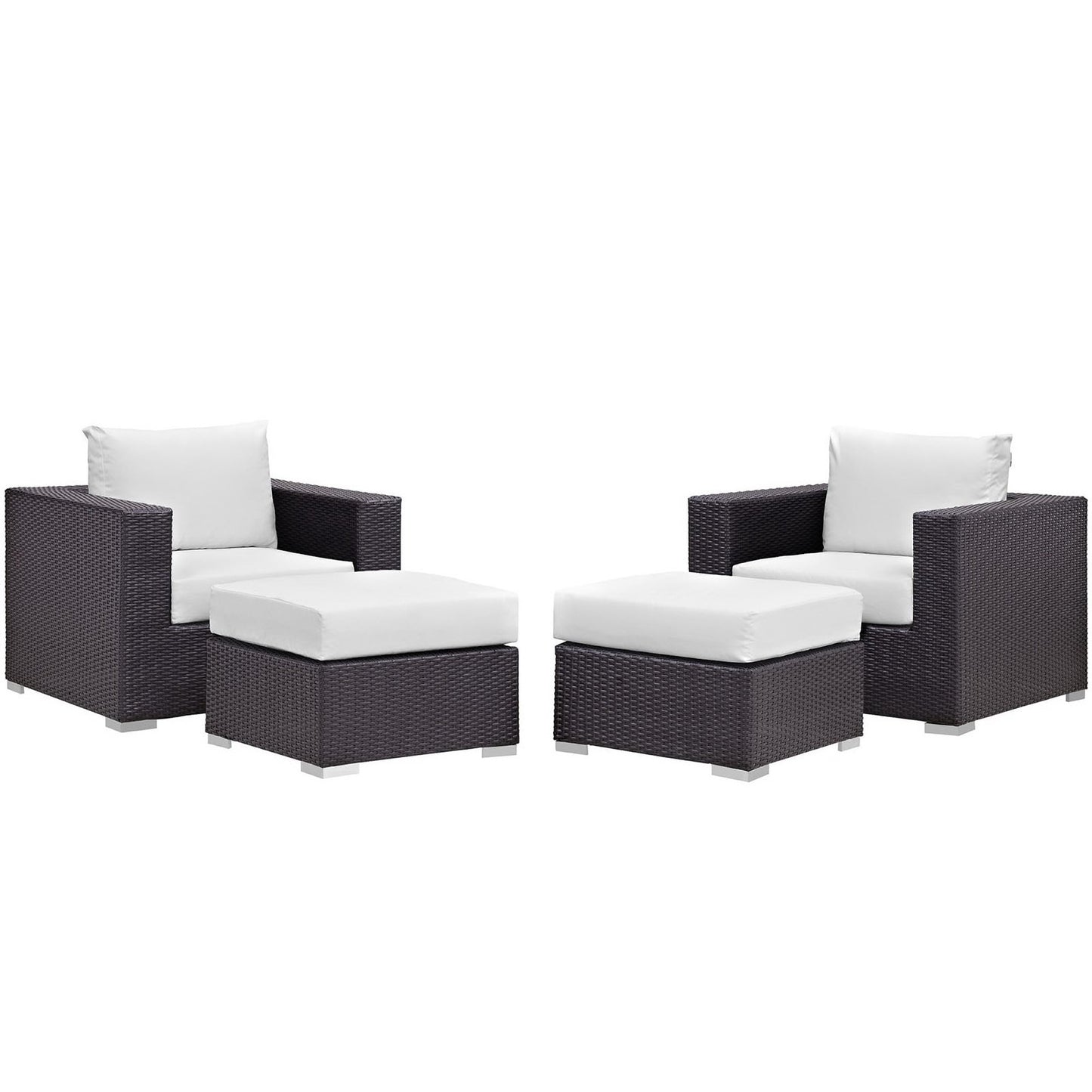 Convene 4 Piece Outdoor Patio Sectional Set by Furniture For America