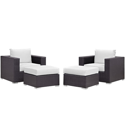 Convene 4 Piece Outdoor Patio Sectional Set by Furniture For America