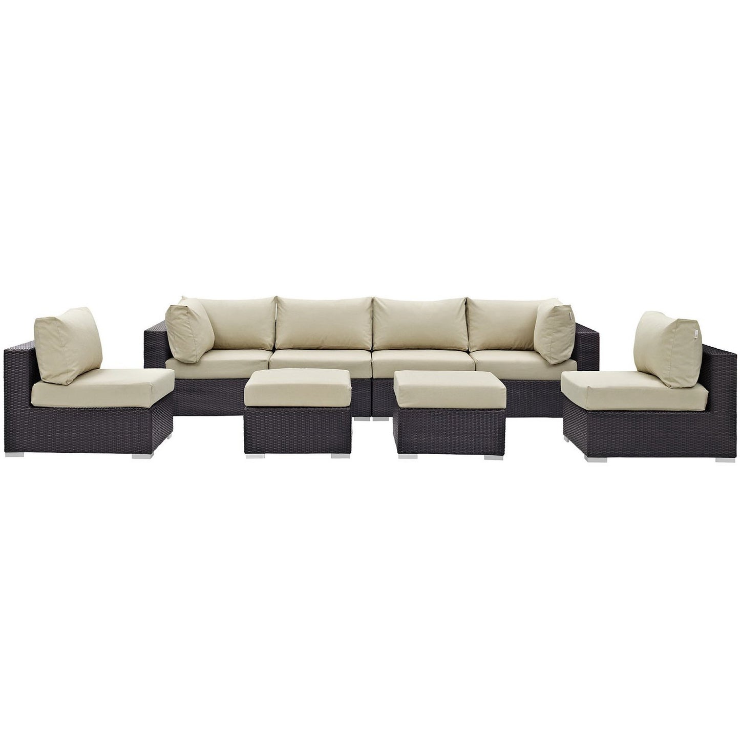 Convene 8 Piece Outdoor Patio Sectional Set by Furniture For America