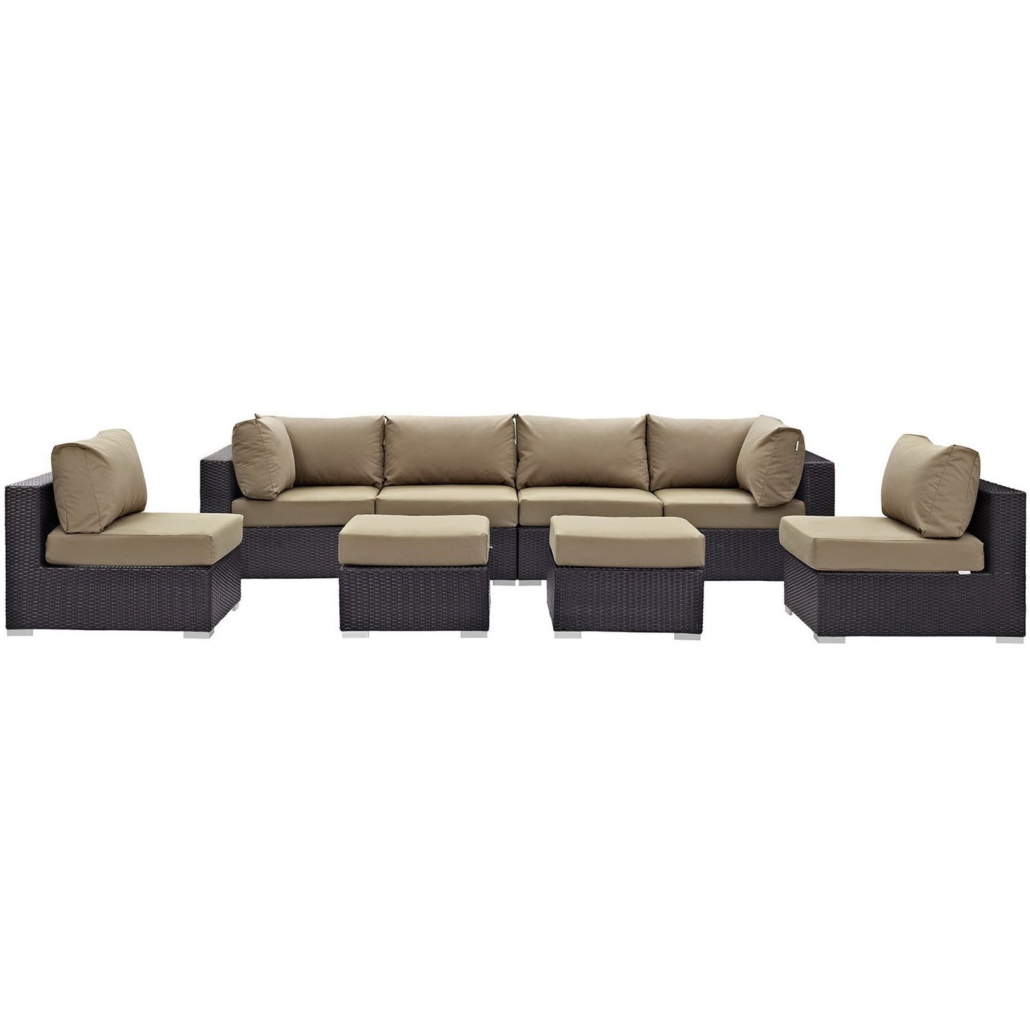 Convene 8 Piece Outdoor Patio Sectional Set by Furniture For America