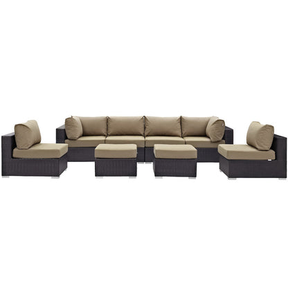 Convene 8 Piece Outdoor Patio Sectional Set by Furniture For America