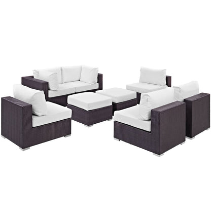 Convene 8 Piece Outdoor Patio Sectional Set by Furniture For America
