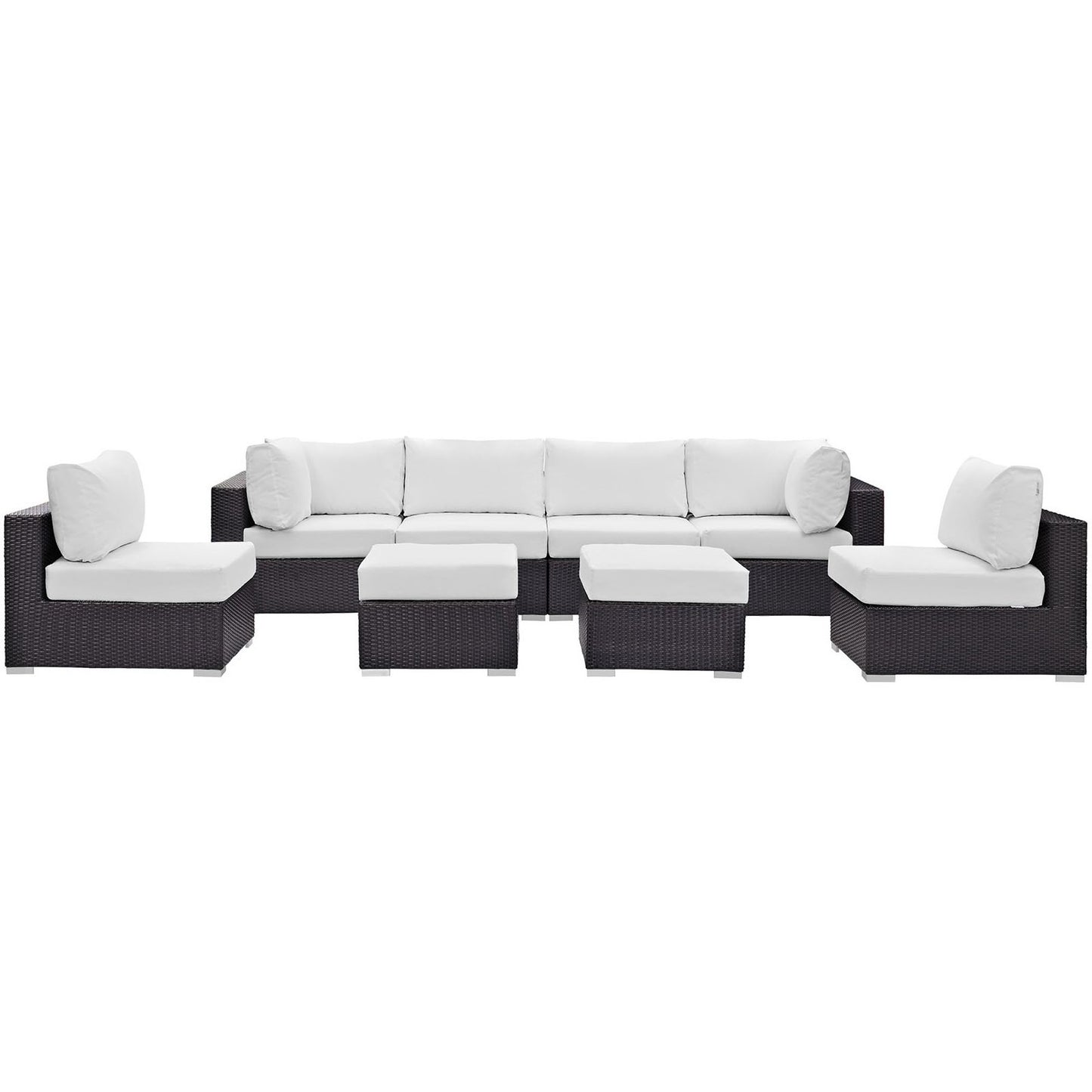 Convene 8 Piece Outdoor Patio Sectional Set by Furniture For America