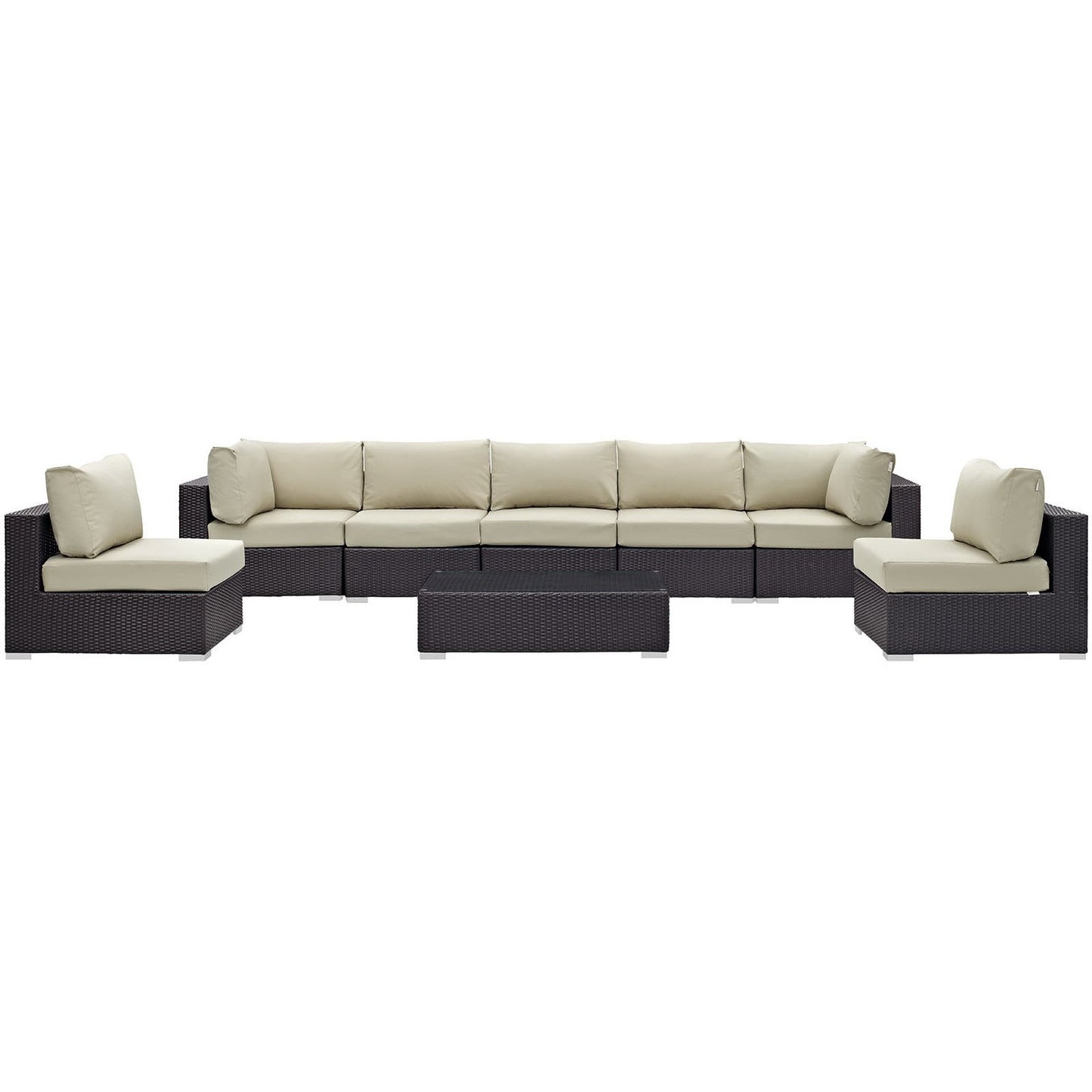 Convene 8 Piece Outdoor Patio Sectional Set by Furniture For America
