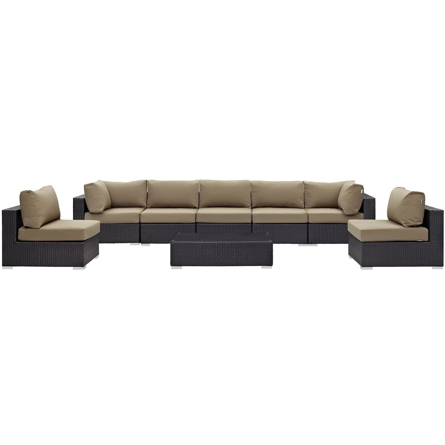 Convene 8 Piece Outdoor Patio Sectional Set by Furniture For America